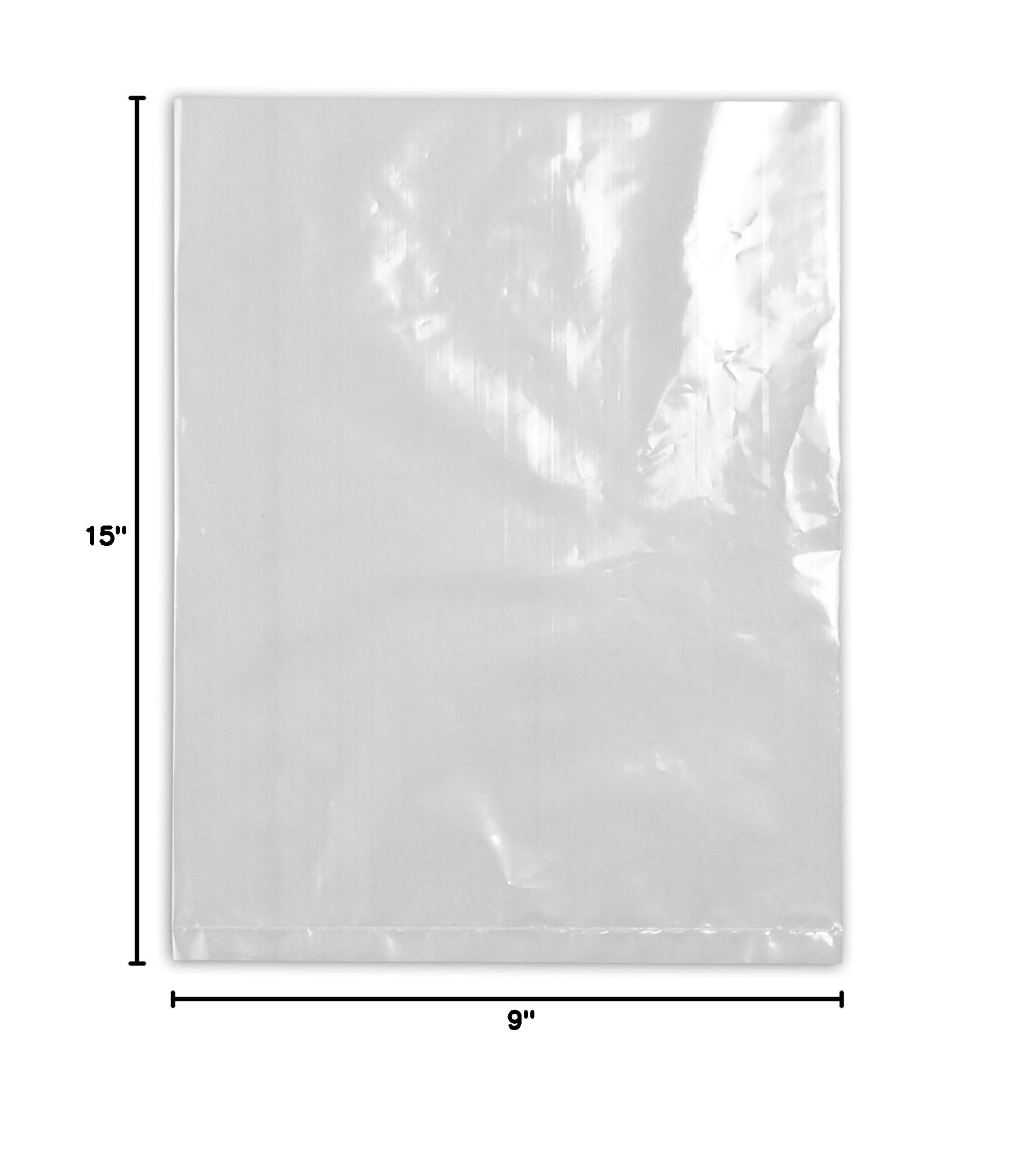 Elkay Plastics 40F-0915 4 Mil Clear Low Density Flat Bags 9