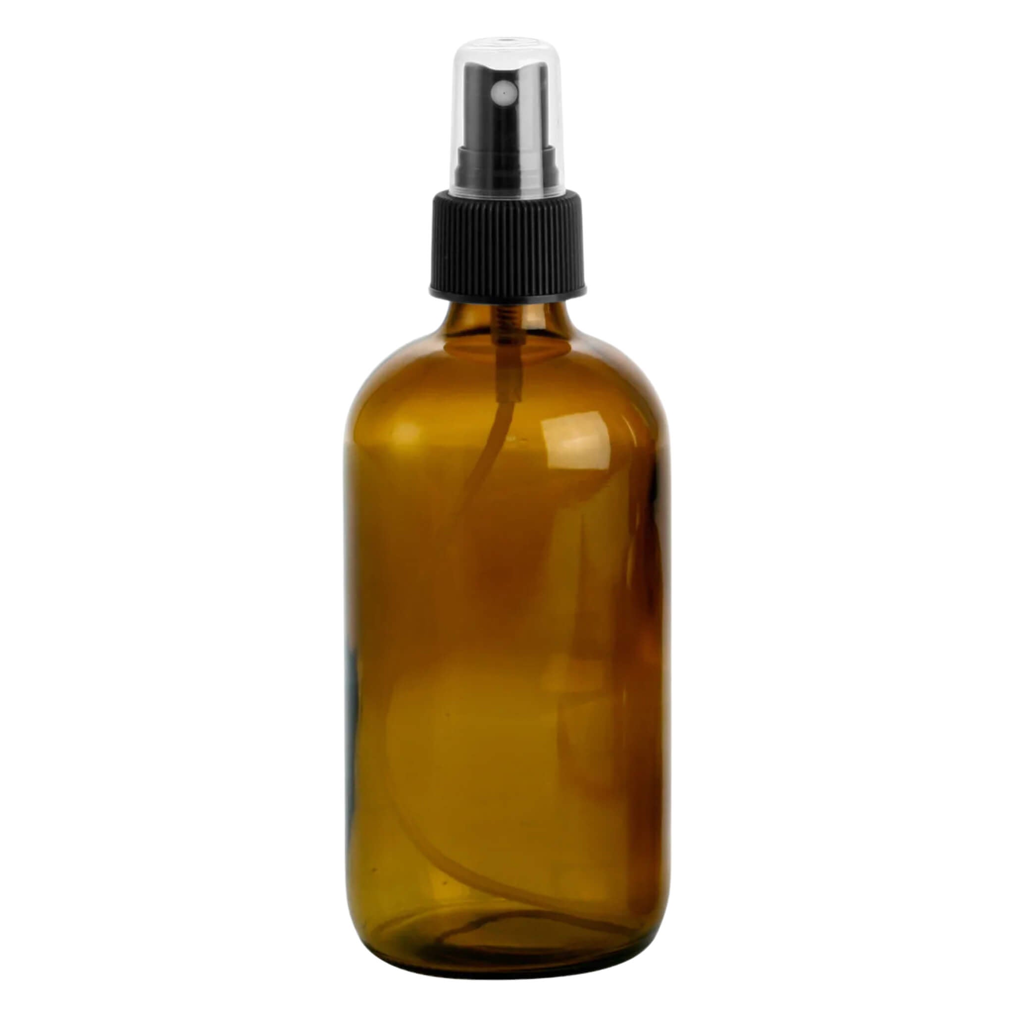 Premium Amber Glass Bottle with Black Fine Mist Sprayer - Essential Oil, Perfume & DIY Beauty Dispenser for Home, Travel & Skincare