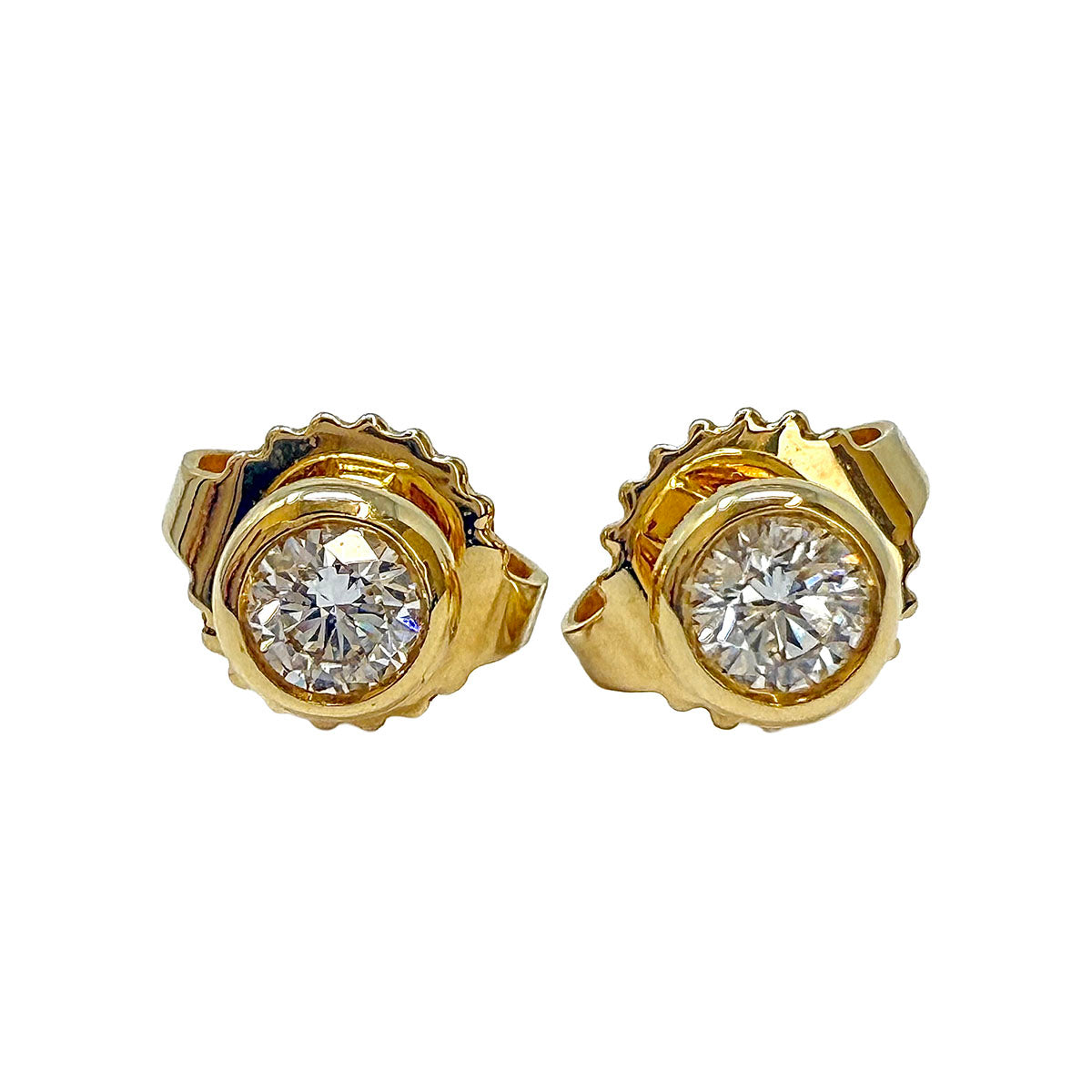 Tiffany & Co. 18K Gold Diamond Stud Earrings - Elegant Everyday Jewelry for Women, Perfect for Work, Date Night & Special Occasions