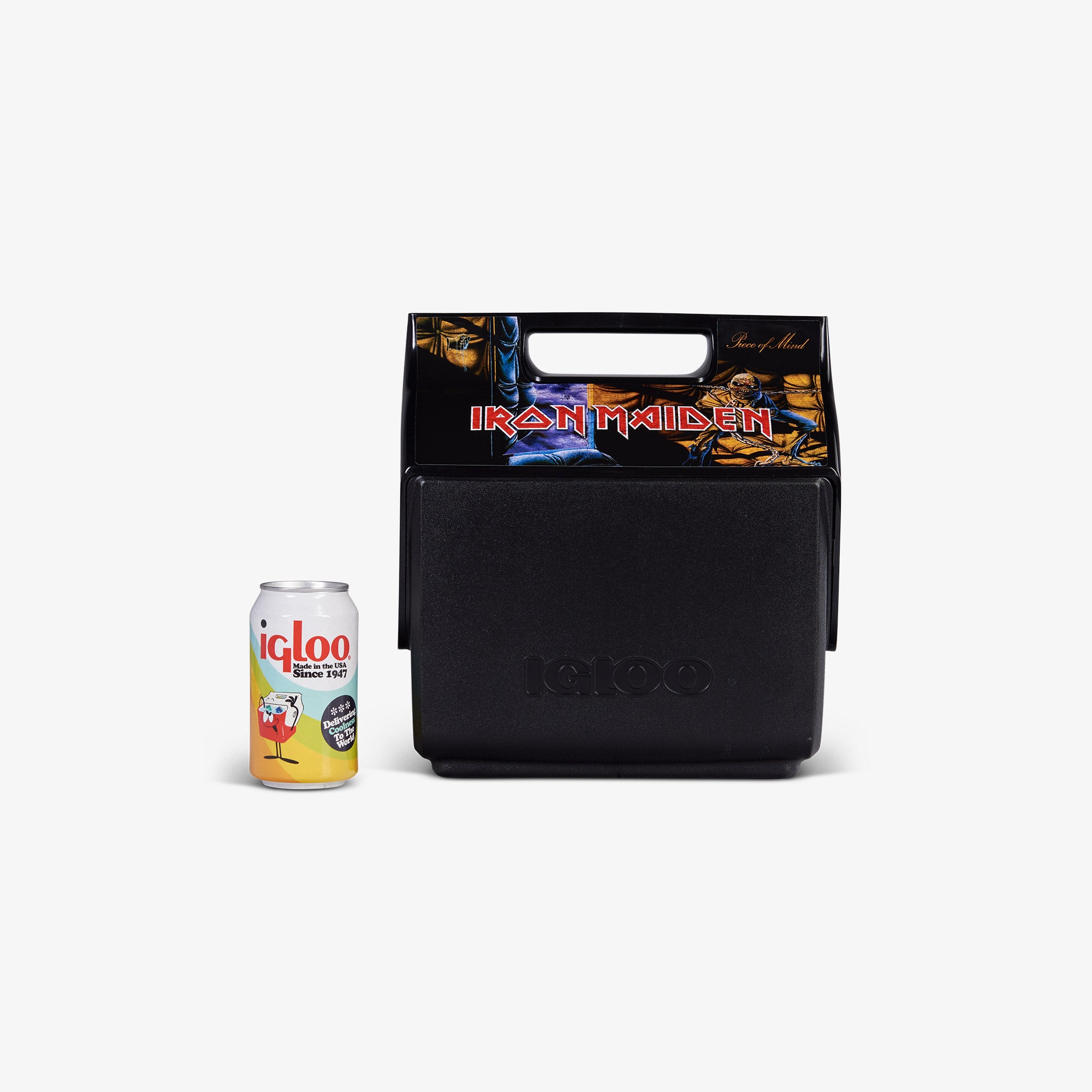 Iron Maiden Piece of Mind Little Playmate 7 Quart Cooler - Portable Insulated Lunch Box for Picnics, Beach Trips & Tailgating Parties