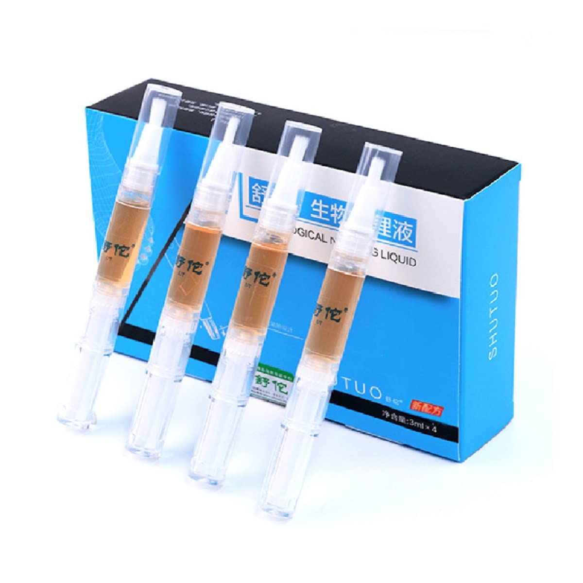 Herbal Nail Repair Pen - Nail Treatment for Stronger Fingernails & Toenails with Rich Nutrients (4 Pack) | Perfect for Damaged Nails, Manicures & Pedicures at Home