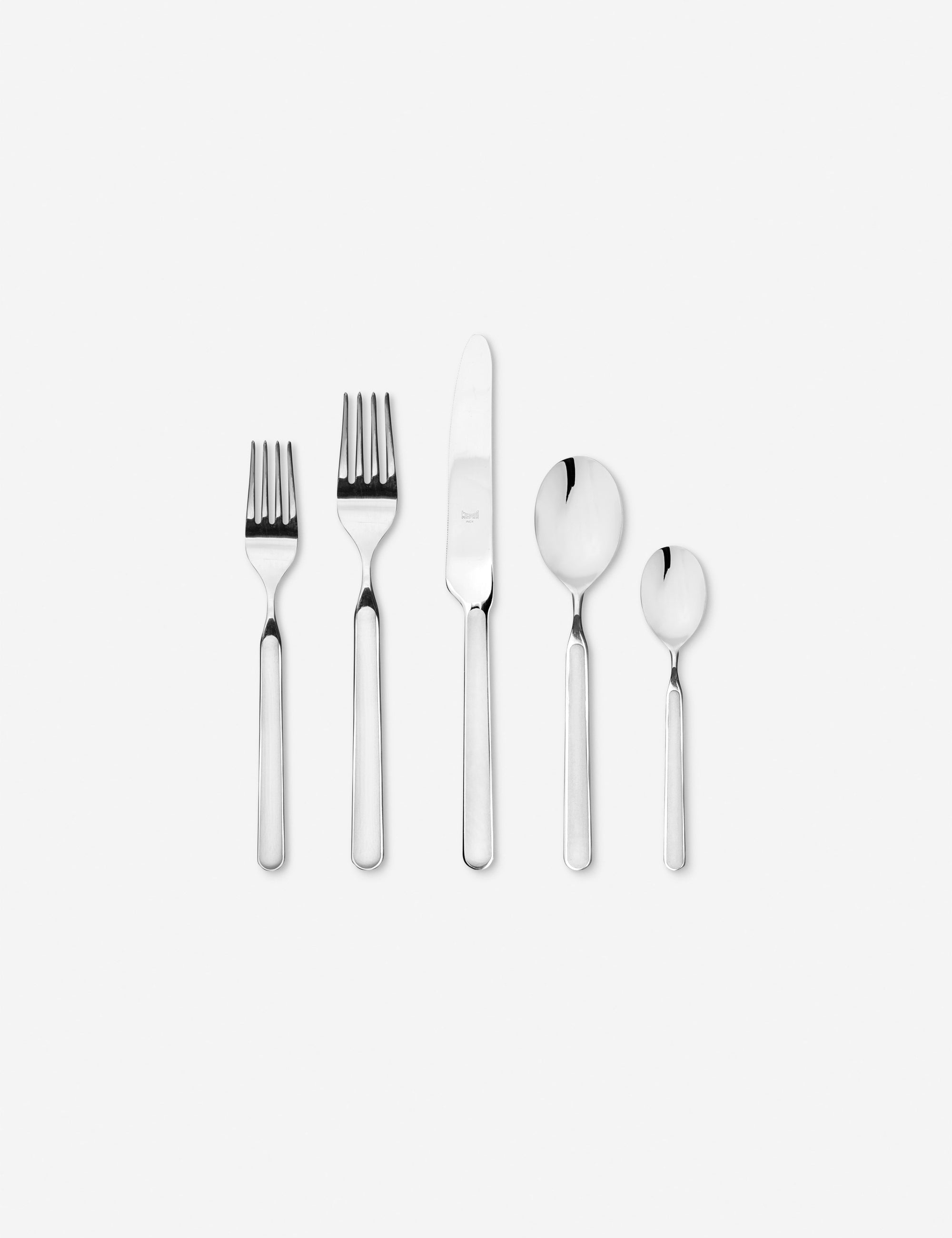 Premium Mepra Fantasia 5-Piece Flatware Set - Stainless Steel Cutlery for Fine Dining, Wedding Gifts & Elegant Table Settings