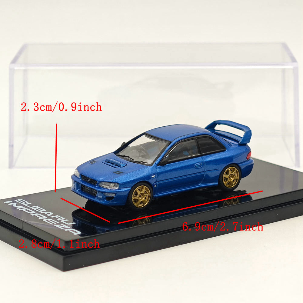 1/64 Scale Hobby Japan SUBARU IMPREZA 22B STi Version GC8 Rally Customized Model Car - Collectible Die-Cast Vehicle for Racing Enthusiasts & Car Display Collections