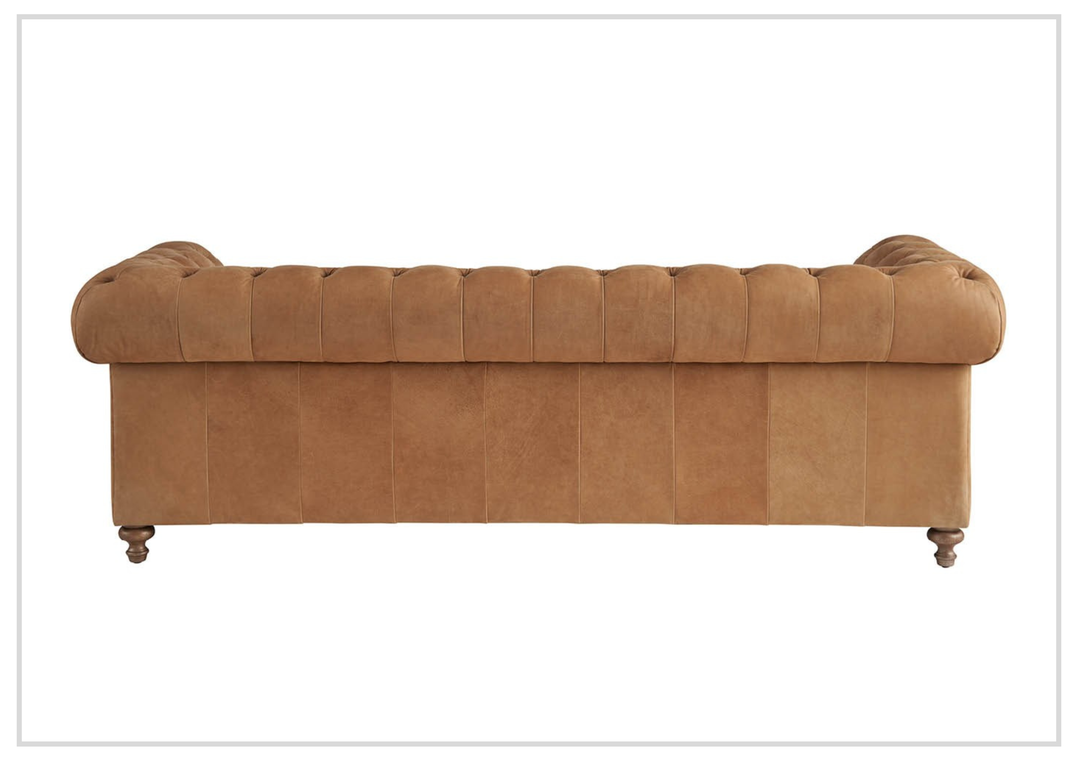 Universal Griffith Park Berkeley Leather Tufted Sofa with Rolled Arms - Premium Genuine Leather Living Room Couch for Modern Home, Office Lounge & Entertainment Spaces
