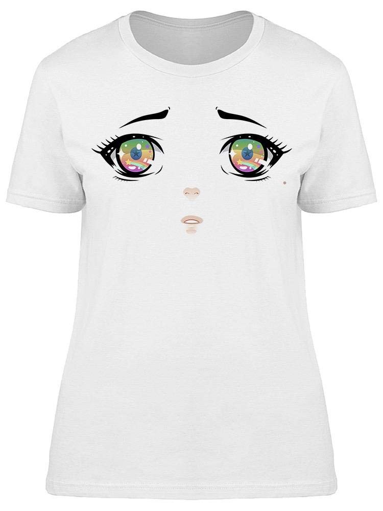 Stylish Anime Eyes Graphic T-Shirt for Women - Trendy Casual Tee for Anime Fans, Cosplay, and Everyday Wear