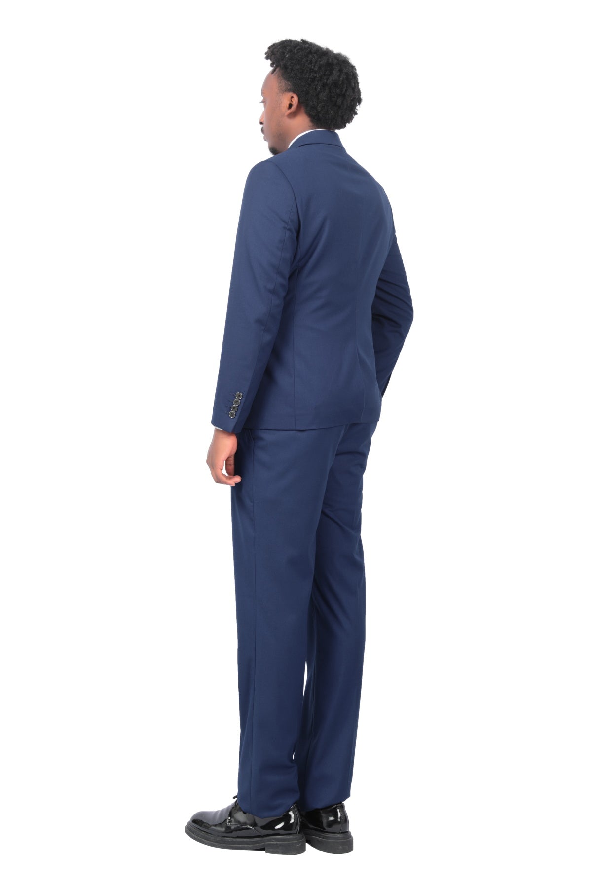 Men's Single Breasted 2 Piece Tuxedo Suit - Navy Blue Formal Wear for Weddings, Prom & Special Occasions | Slim Fit Business Suit