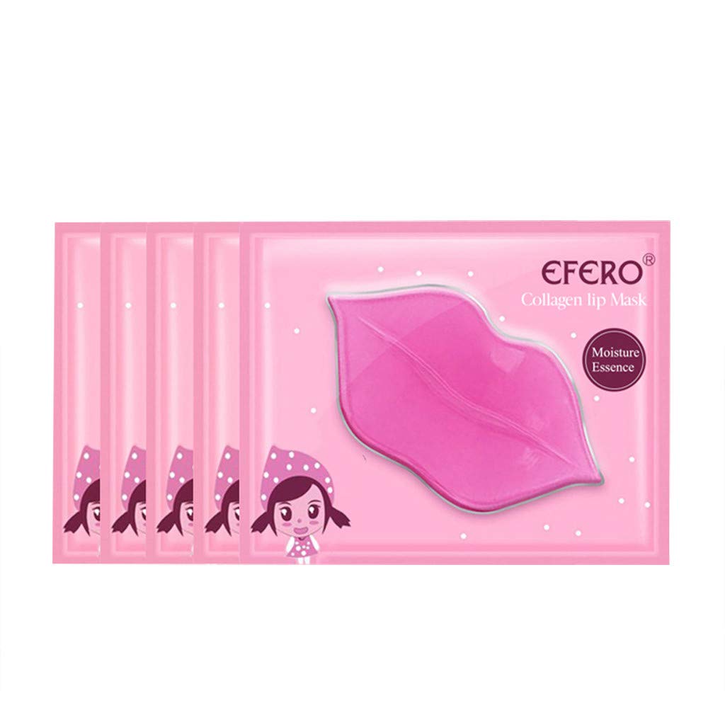 **5PCS Crystal Collagen Lip Mask Set - Hydrating & Moisturizing Lip Care Treatment for Dry Lips - 10ML Each - Home Spa & Night Skincare Routine (Multicolor, One Size)**