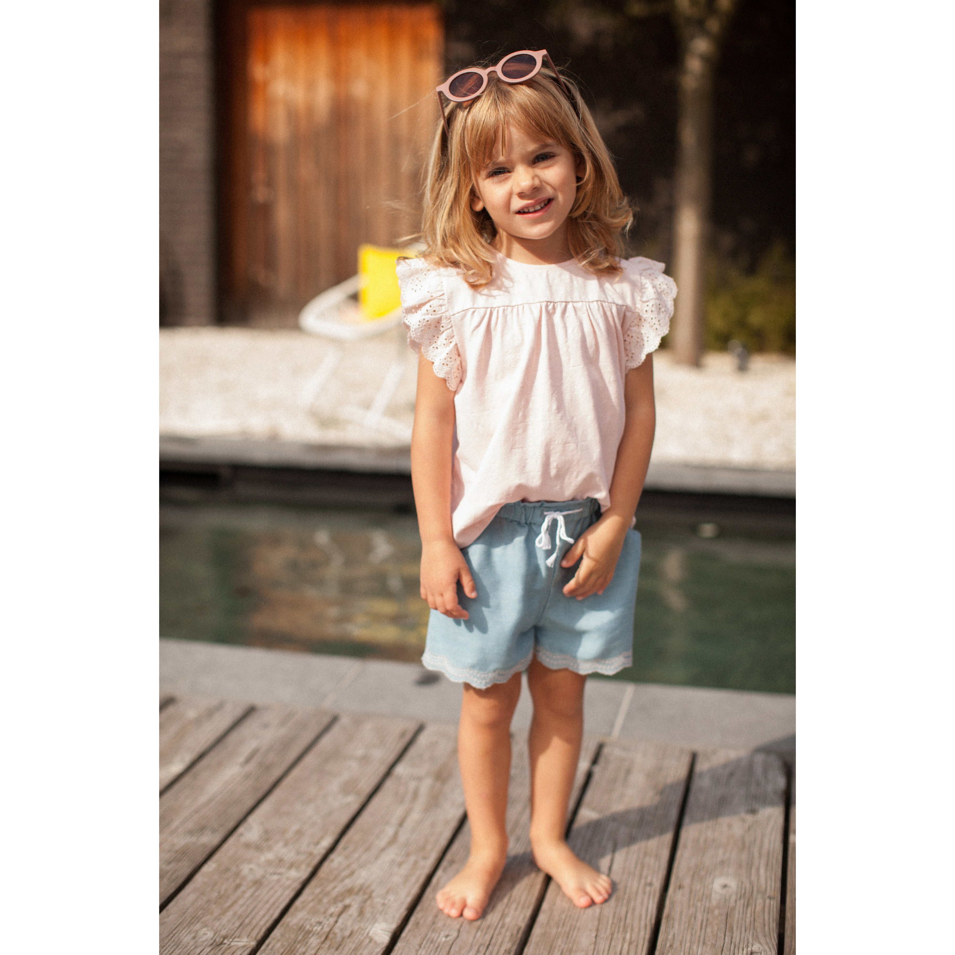 Bonheur du Jour Paris Girl Short Denim - Stylish Distressed Denim Shorts for Women | Perfect for Summer Outfits, Beach Vacations & Casual Streetwear