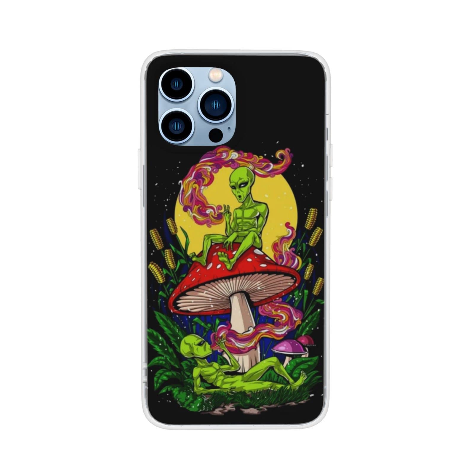 Weed Leaf Pattern Slim Shockproof iPhone 13/Pro/Pro Max Case - 6.1 Inch Protective Phone Cover for Men & Women | Perfect for Outdoor Activities, Music Festivals & Nature Lovers
