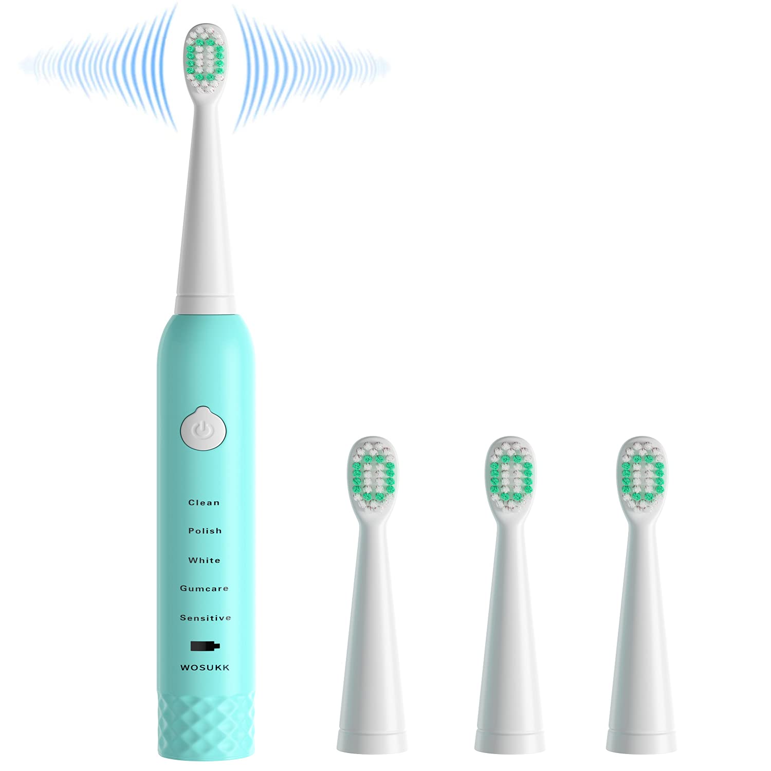 **Kids Sonic Electric Toothbrush - 5 Cleaning Modes with Smart Timer, Waterproof USB Rechargeable, 4 Replacement Brush Heads for Children & Adults - Perfect for Home & Travel Dental Care**
