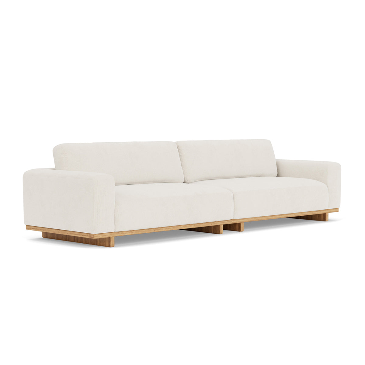Luxury Aya Velvet 4-Seater Sofa - Soft Fabric Upholstered Couch for Living Room, Lounge & Home Theater - Modern Comfortable Sectional Sofa for Family & Guests