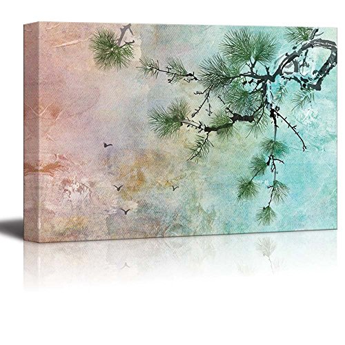 Pine Tree and Birds