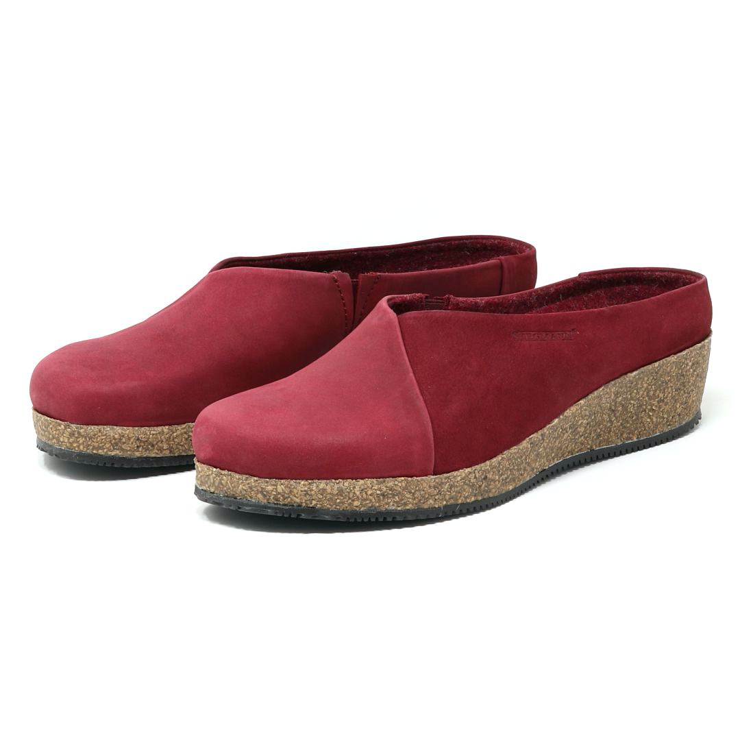 Women's Elsa Leather & Nubuck Wedge Mule Slides - Comfortable Casual Shoes for Women, Perfect for Spring/Summer Outfits, Beach, Shopping & Daily Wear