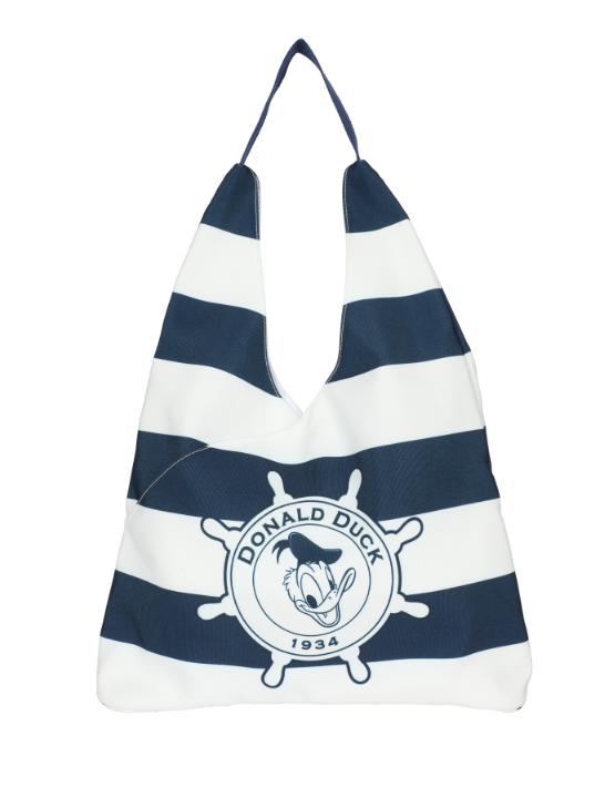 Donald Duck DIS341 Canvas Slouch Shopper Tote Bag - Navy/White - Stylish & Spacious for Shopping, Beach, and Everyday Use