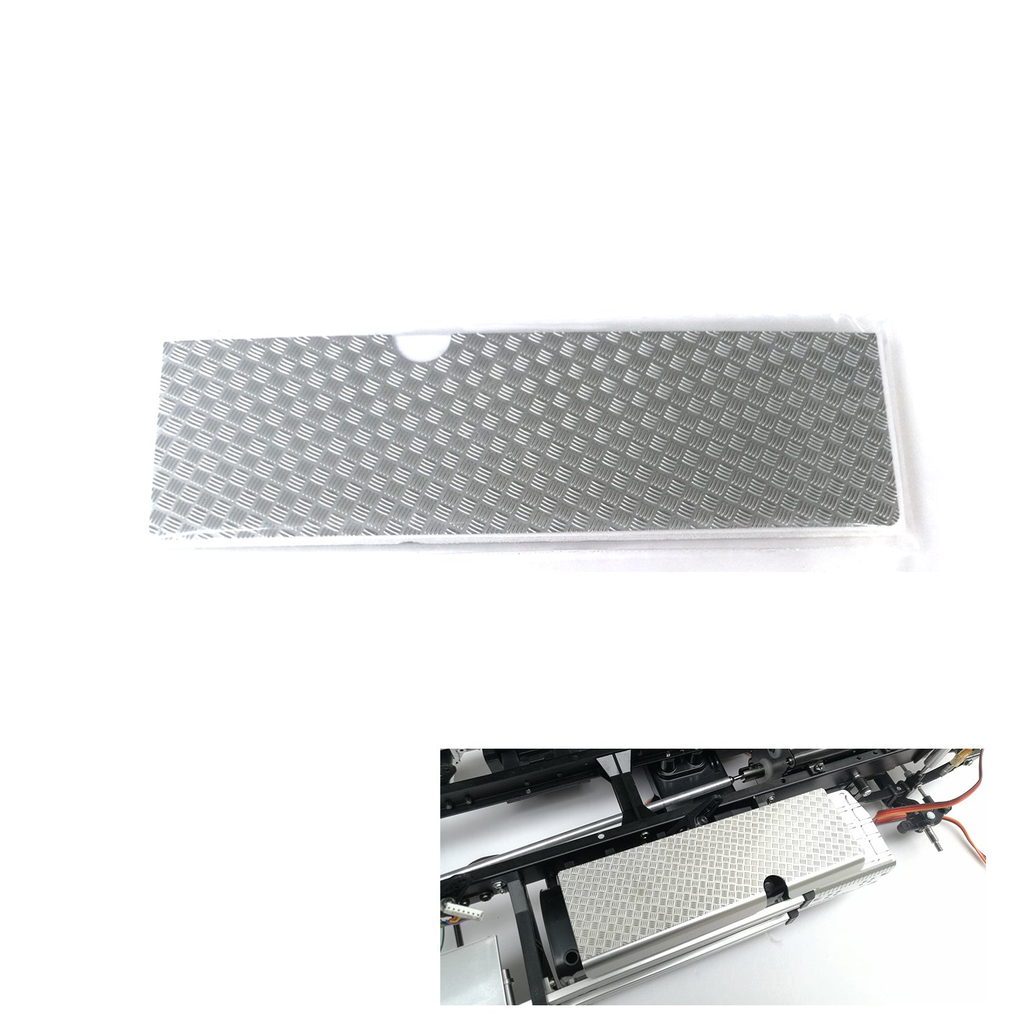 Degree Full Metal Anti-Skid Plate Universal Upgrade Part for 1/14 RC TAMIYA Remote Control Tractor Truck 56360 | Durable Replacement for Off-Road RC Vehicles & Crawler Trucks