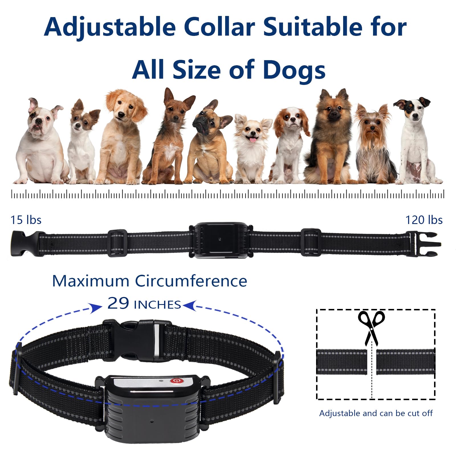 Wireless Dog Fence System for 2 Dogs - Electric Pet Fence with Remote Control & Shock Collar - Safe Dog Training Containment Solution for Large Yards and Outdoor Use