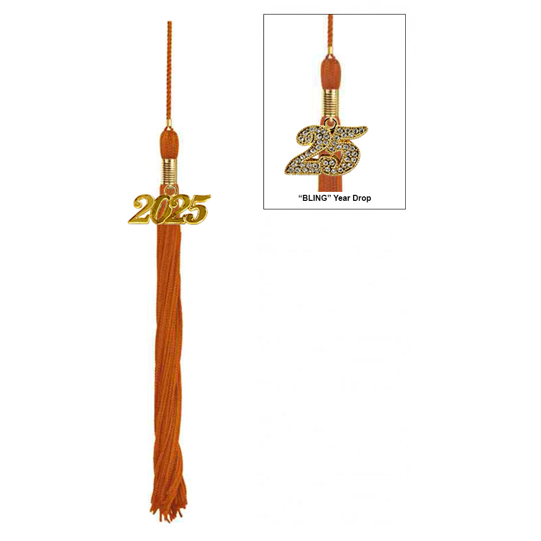 Shiny Orange High School Graduation Cap and Gown Set - Perfect for Graduation Ceremonies, Photos & Celebrations