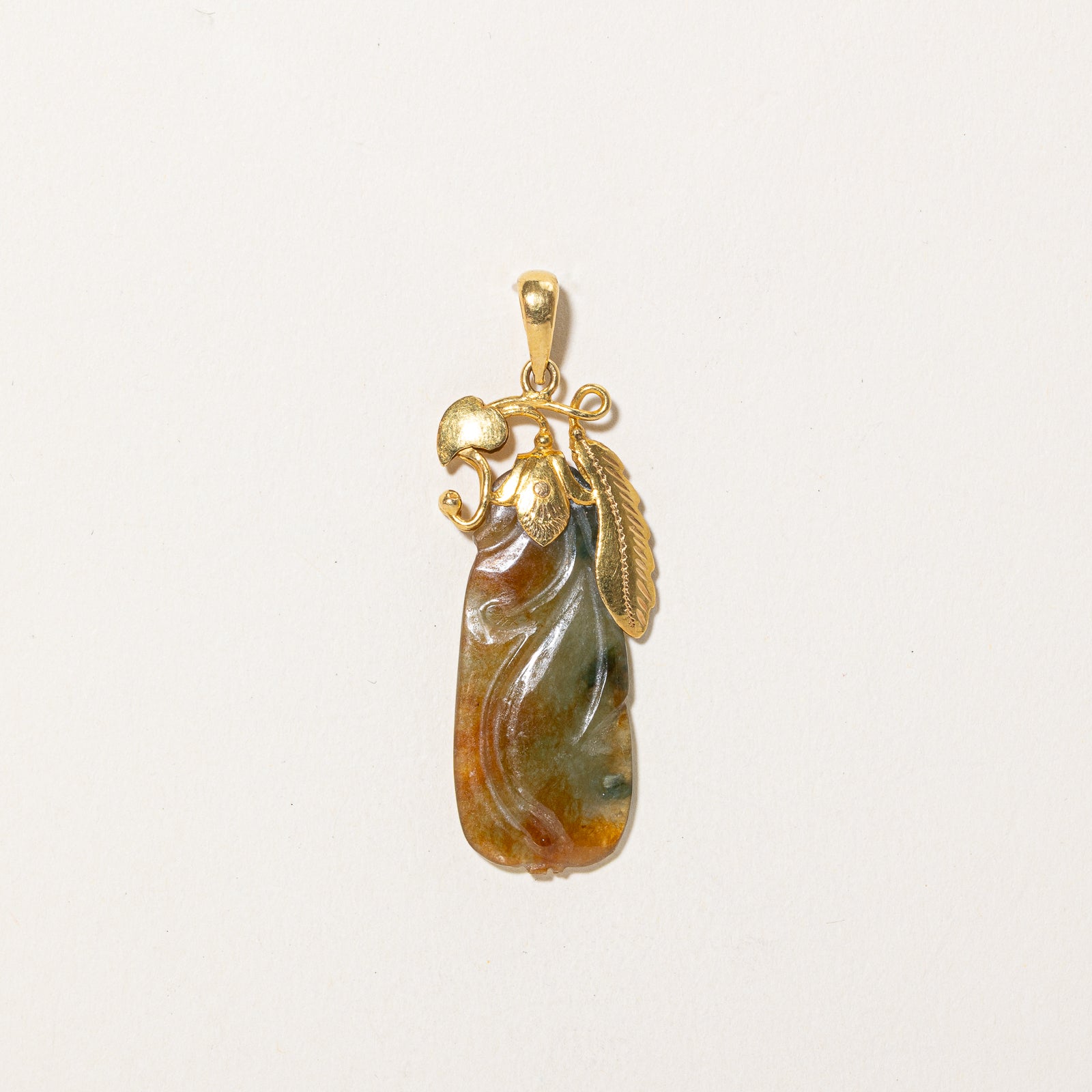 14.00ct Natural Carved Jadeite Pendant Necklace - Elegant Green Gemstone Jewelry for Women, Perfect for Weddings, Parties & Special Occasions