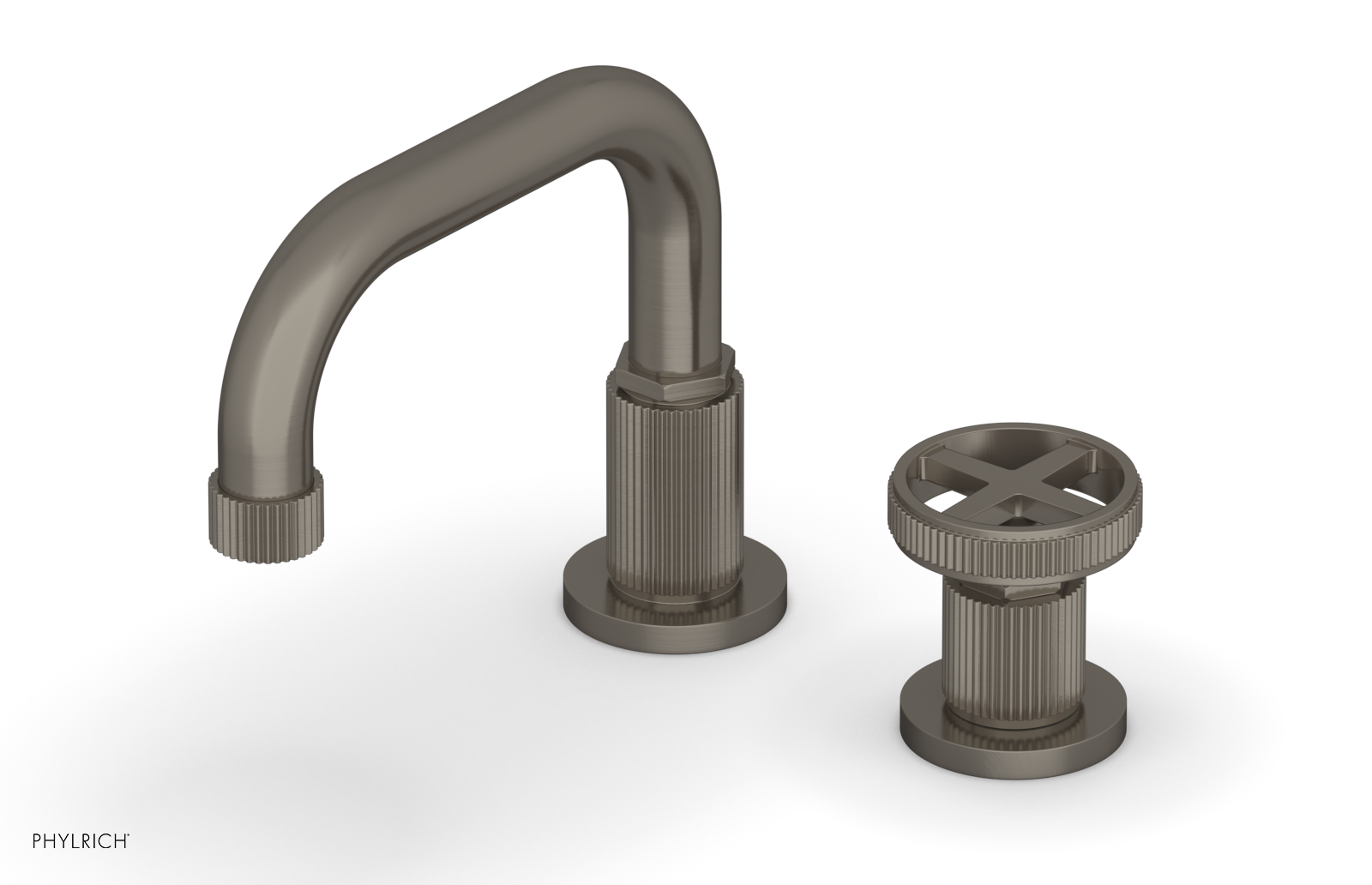 DUSTRIE Single Handle Bathroom Sink Faucet - Low Spout Design with Cross Handle (Model 370-07) - Perfect for Small Bathrooms & Powder Rooms
