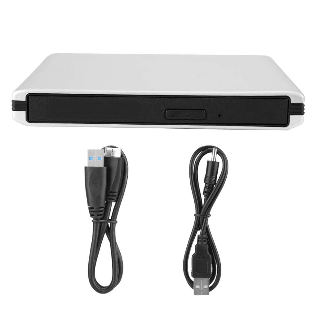 External USB 3.0 DVD BD Writer/Recorder for Desktop & Laptop - High-Speed Burner with Playback Function - Perfect for Backups, Media Creation & Entertainment