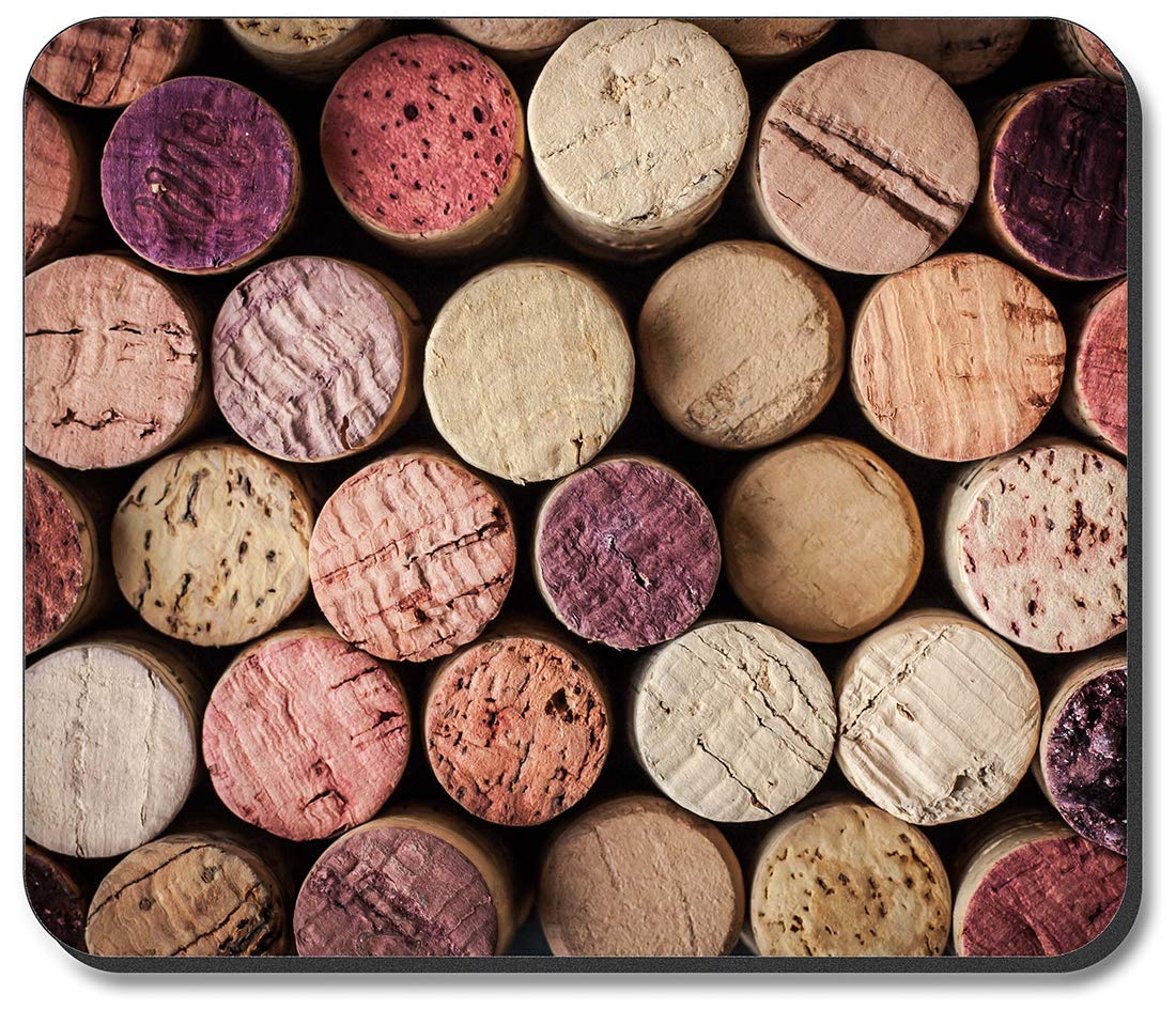 Artistic Wine Cork Design Mouse Pad - Non-Slip Gaming & Office Desk Mat for Computers, Laptops - Perfect for Home, Office, and Gaming Setups