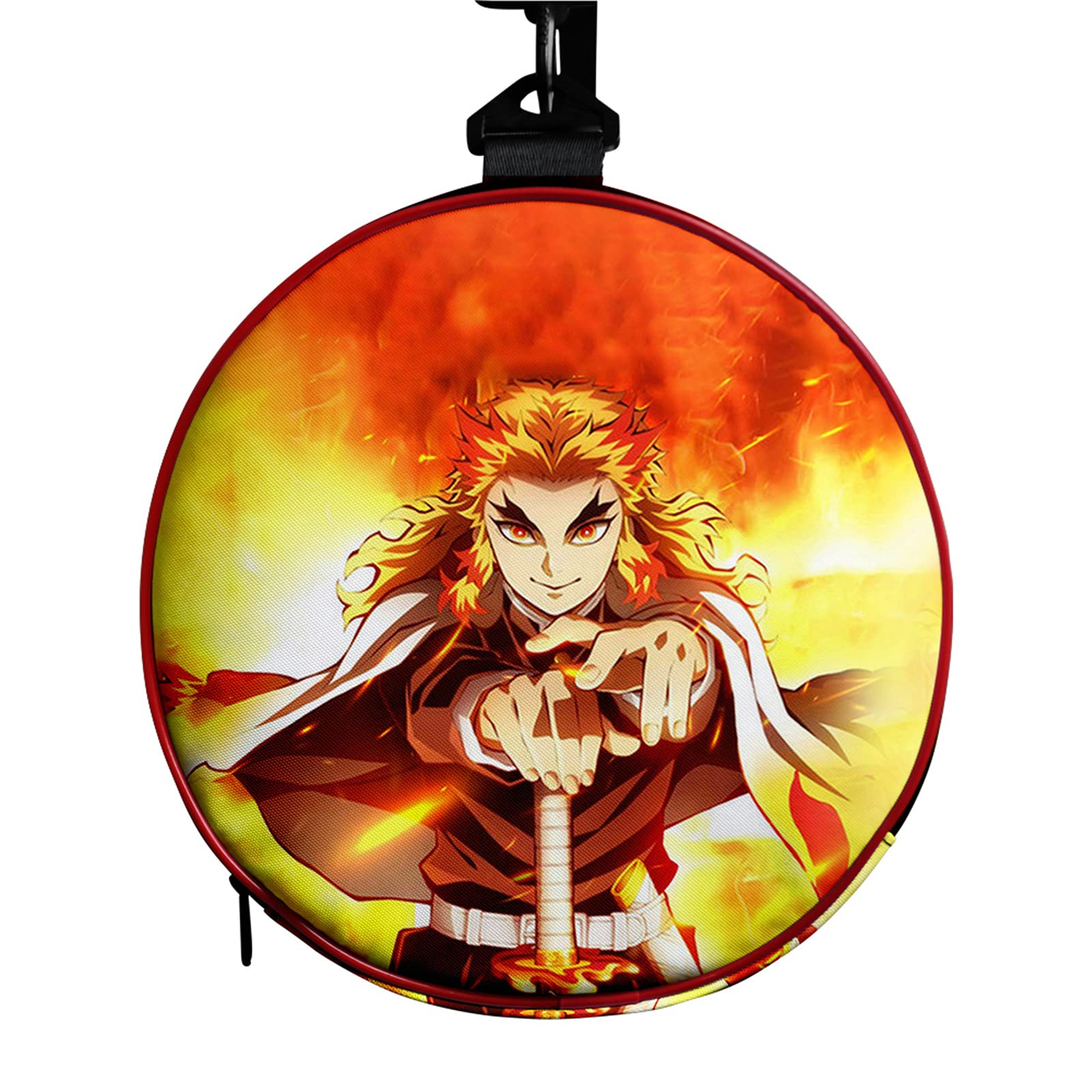 Anime Demon Slayer Gym Bag Large Capacity - Manga Kimetsu No Yaiba Sports Duffel Bag with Shoe Compartment (Kyojuro Rengoku) - Perfect for Gym, Travel & Cosplay