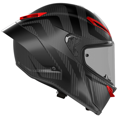 AGV Pista GP RR ECE 22.06 Motorcycle Helmet - Intrepido Carbon Fiber with Black & Red Design - High-Performance Racing Helmet for Track & Street Riding