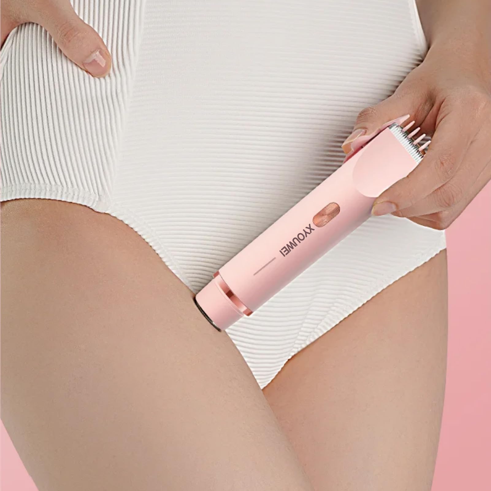 Women's Electric Shaver & Bikini Trimmer 2-in-1 - USB Rechargeable Body Hair Trimmer for Face, Legs, Underarms & Bikini Line - Smooth Skin for Everyday Grooming & Travel