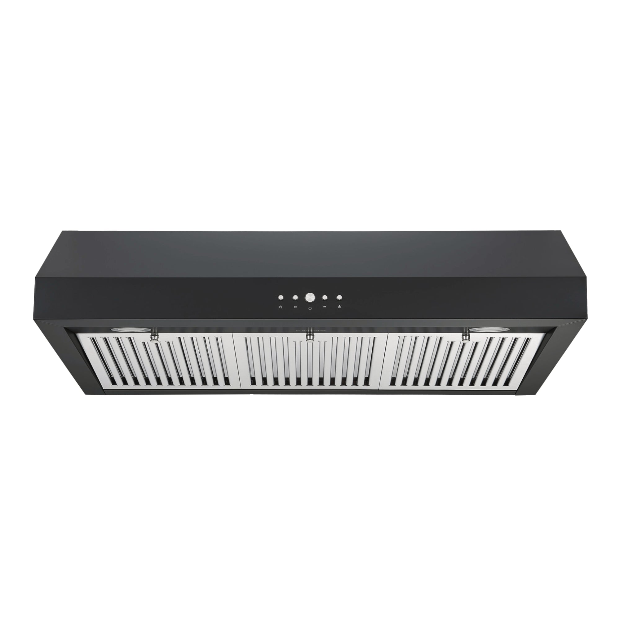 Ancona 36-Inch 440 CFM Ducted Under Cabinet Range Hood in Black - Powerful Kitchen Ventilation for Smoke & Odor Removal