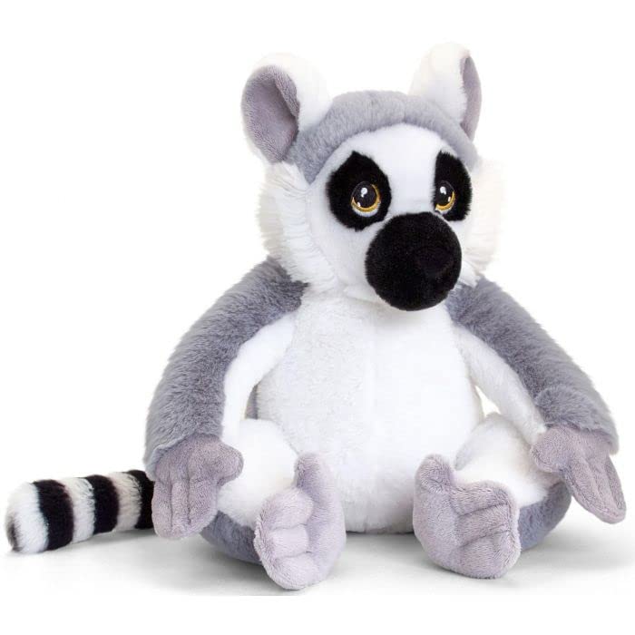 Eco-Friendly 100% Recycled Plush Lemur Stuffed Animal Toy - Soft & Sustainable Cuddly Plushie for Kids, Perfect for Gifts, Nursery Decor, and Eco-Conscious Playtime