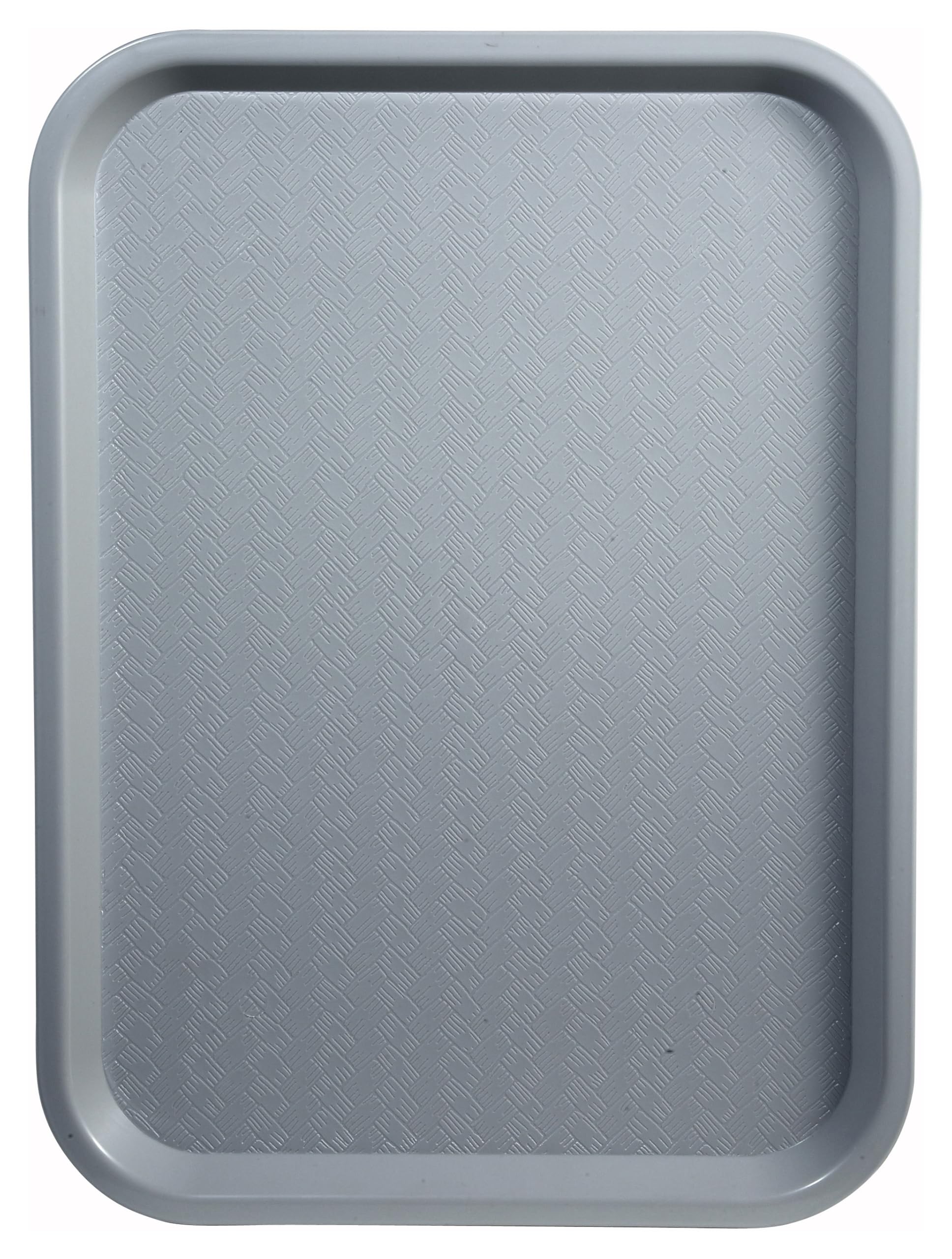 Winco Fast Food Tray - 14x18 Inch Gray Plastic Serving Tray for Restaurants, Cafeterias & Food Service - Durable & Stackable for Easy Storage