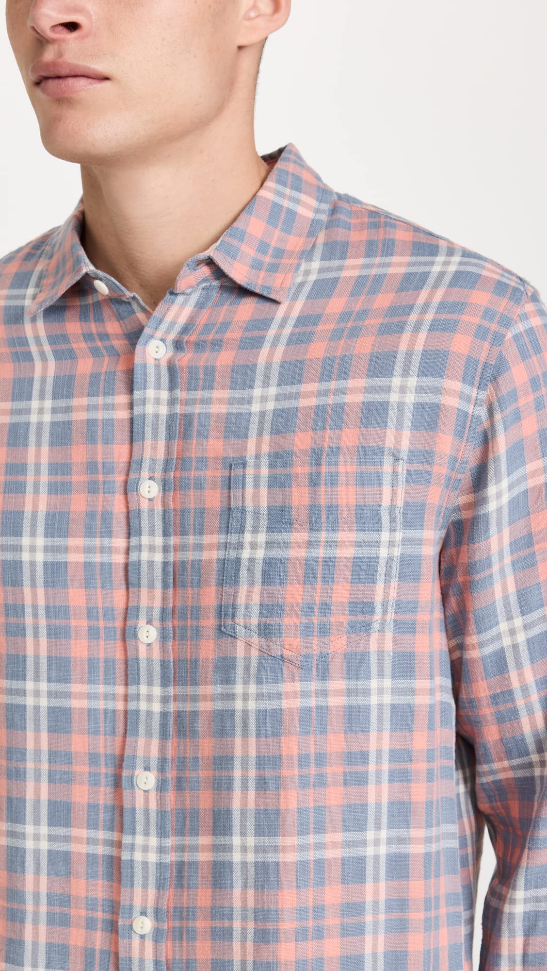 Rails Men's Wyatt Long Sleeve Plaid Shirt - Valencia Sun Color, XXL Size - Perfect for Casual Wear, Office & Outdoor Activities