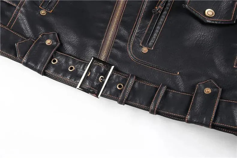 Premium Men's Motorcycle Leather Jackets - Durable & Stylish Riding Gear for Bikers - Perfect for Cruising, Commuting & Outdoor Adventures
