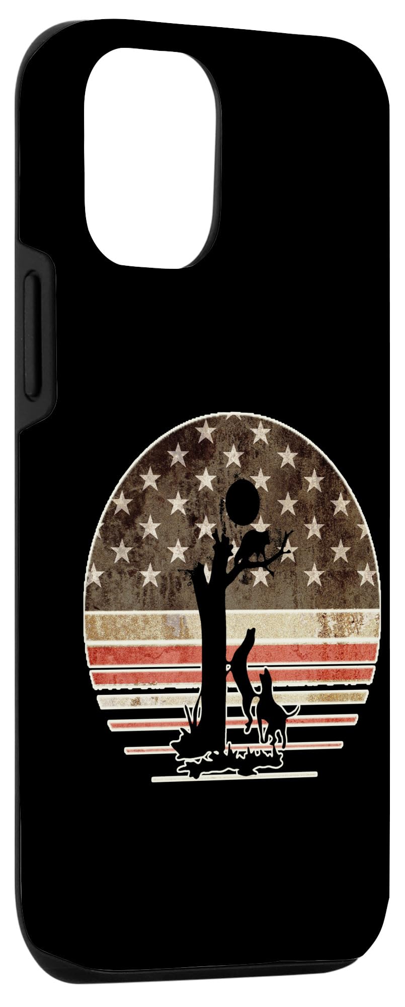 Patriotic Coon Hunting Dogs American Flag iPhone 12/12 Pro Case - Durable Protective Cover for Outdoor Adventures, Hunting, and Daily Use