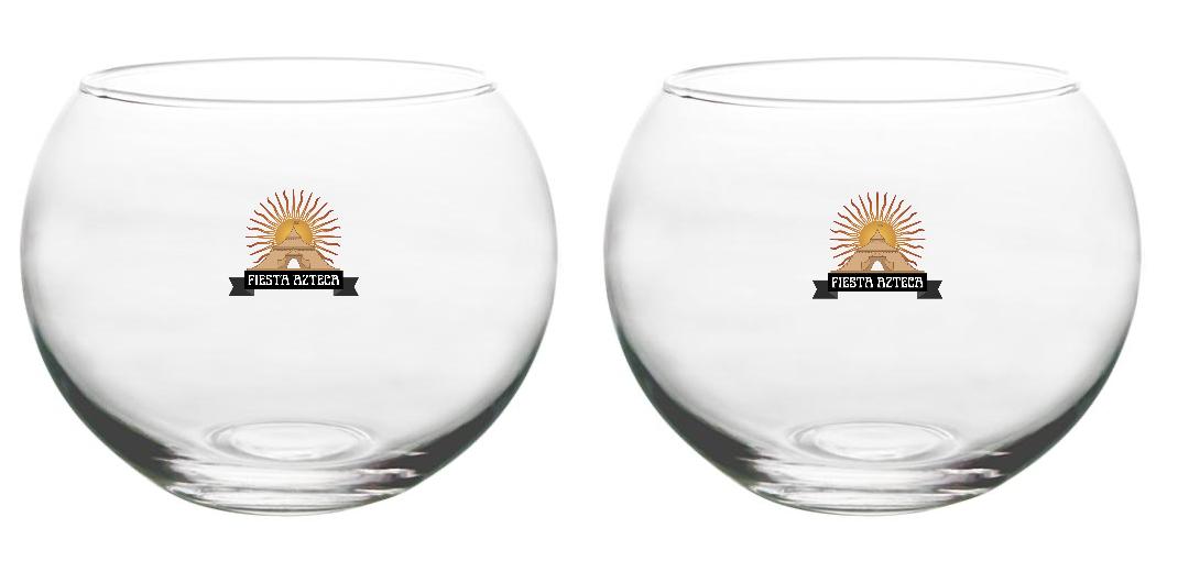 BarConic® 48 oz Tropical Fish Bowl Glassware - Perfect for Cocktails, Punch Bowls & Party Decorations