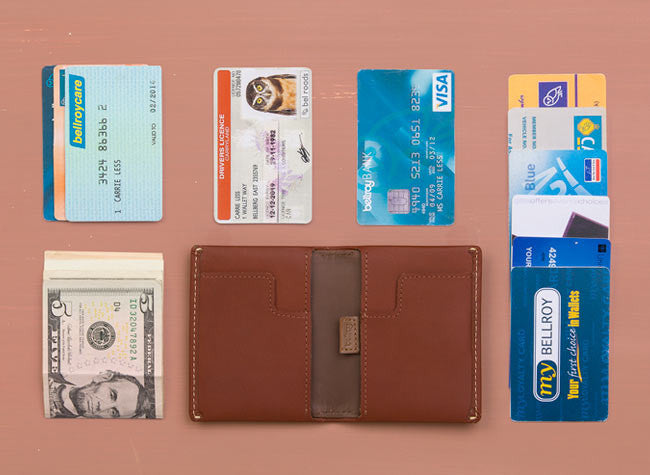Bellroy Slim Sleeve Wallet - Ultra Thin Minimalist RFID Blocking Leather Wallet for Men - Perfect for Everyday Carry, Travel & Business Use