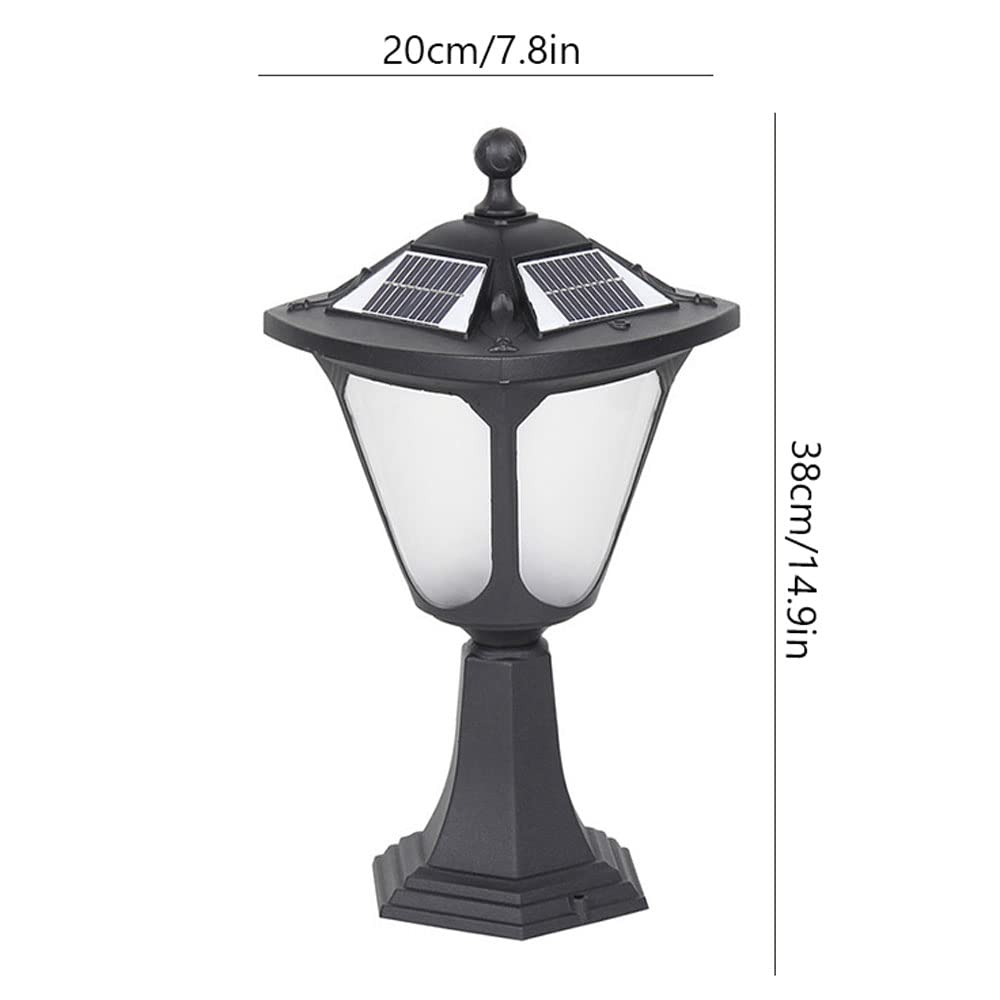 Solar Post Lantern Lights - Waterproof Outdoor LED Column Lamps for Garden, Yard, Terrace & Villa Decor | Weather-Resistant Solar Powered Landscape Lighting for Pathways, Driveways & Patios