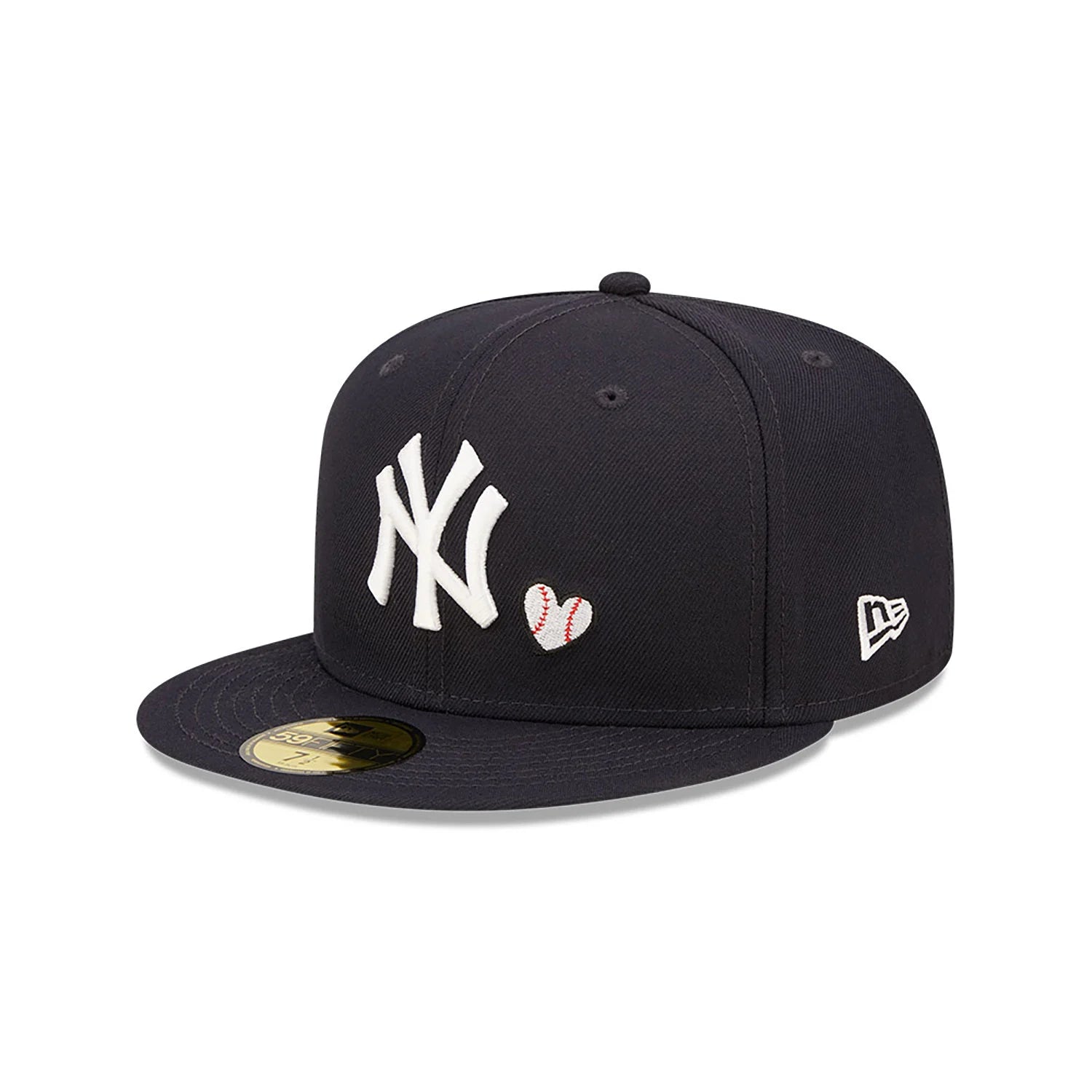 New York Yankees 1996 World Series Team Heart Navy 59FIFTY Fitted Hat for Men - Perfect for Baseball Games, Fan Gear & Streetwear Fashion