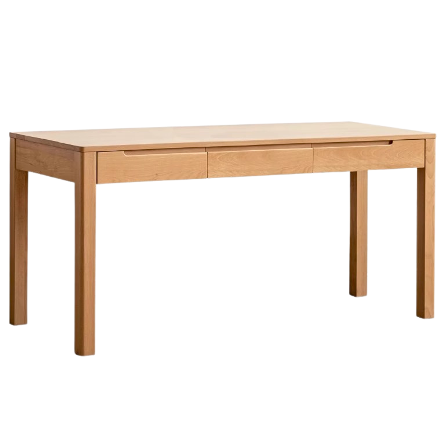 63x25.6x29.9nch / 160x65x76сm / Natural Wood Color / Three Drawer Desk