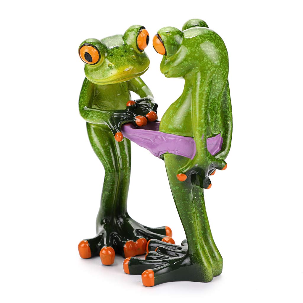 Creative Resin Frog Figurine Decor - Handmade Funny Frog Sculpture Collectible, Unique Animal Mascot for Home & Office - Perfect for Shelves, Table, Desk Decor & Gift Giving