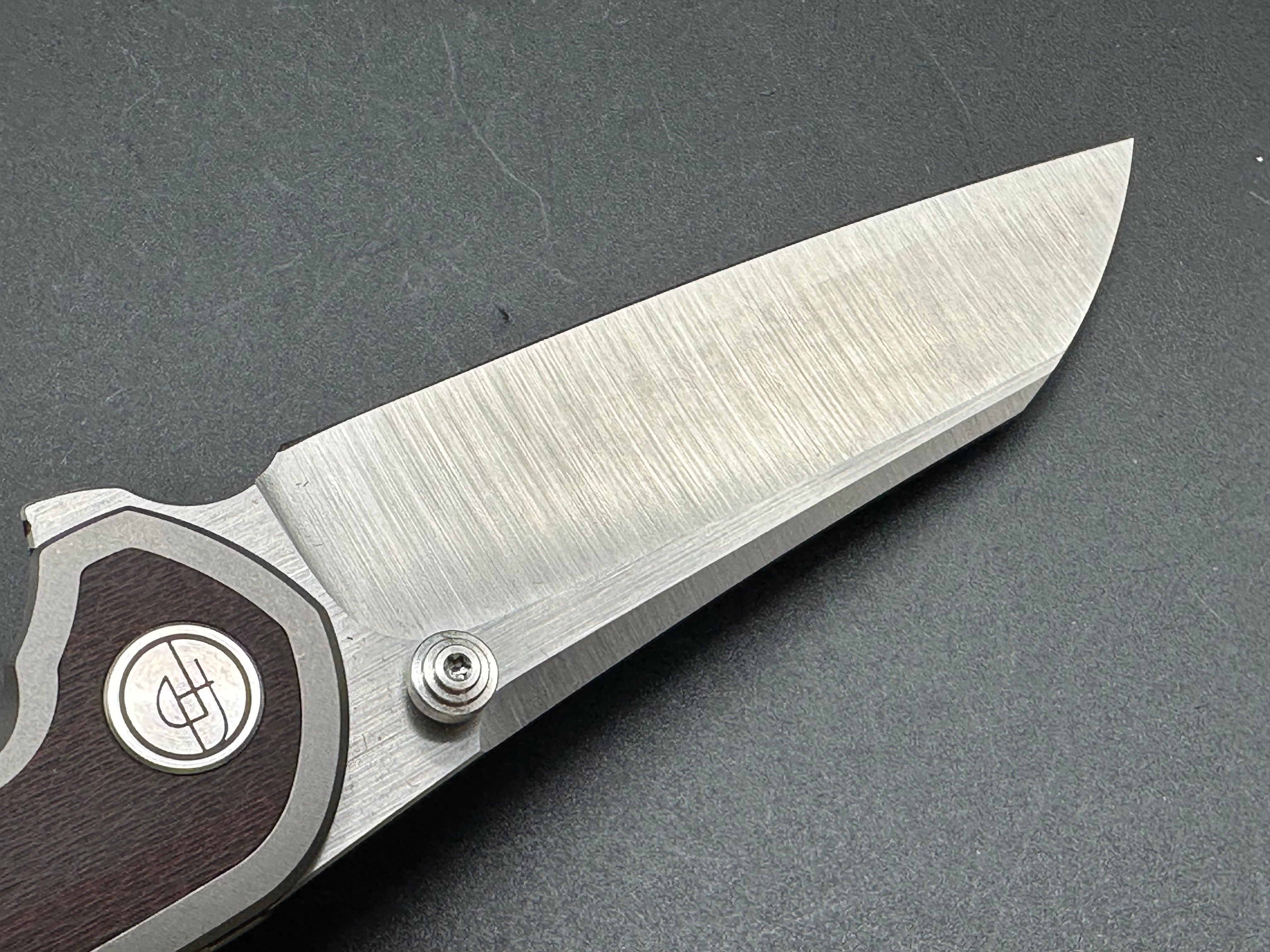 Purvis Progeny V3 Satin Red Black Carbon Fiber Inlay Knife - Tactical EDC Folding Pocket Knife for Outdoor Camping, Hunting & Survival Gear
