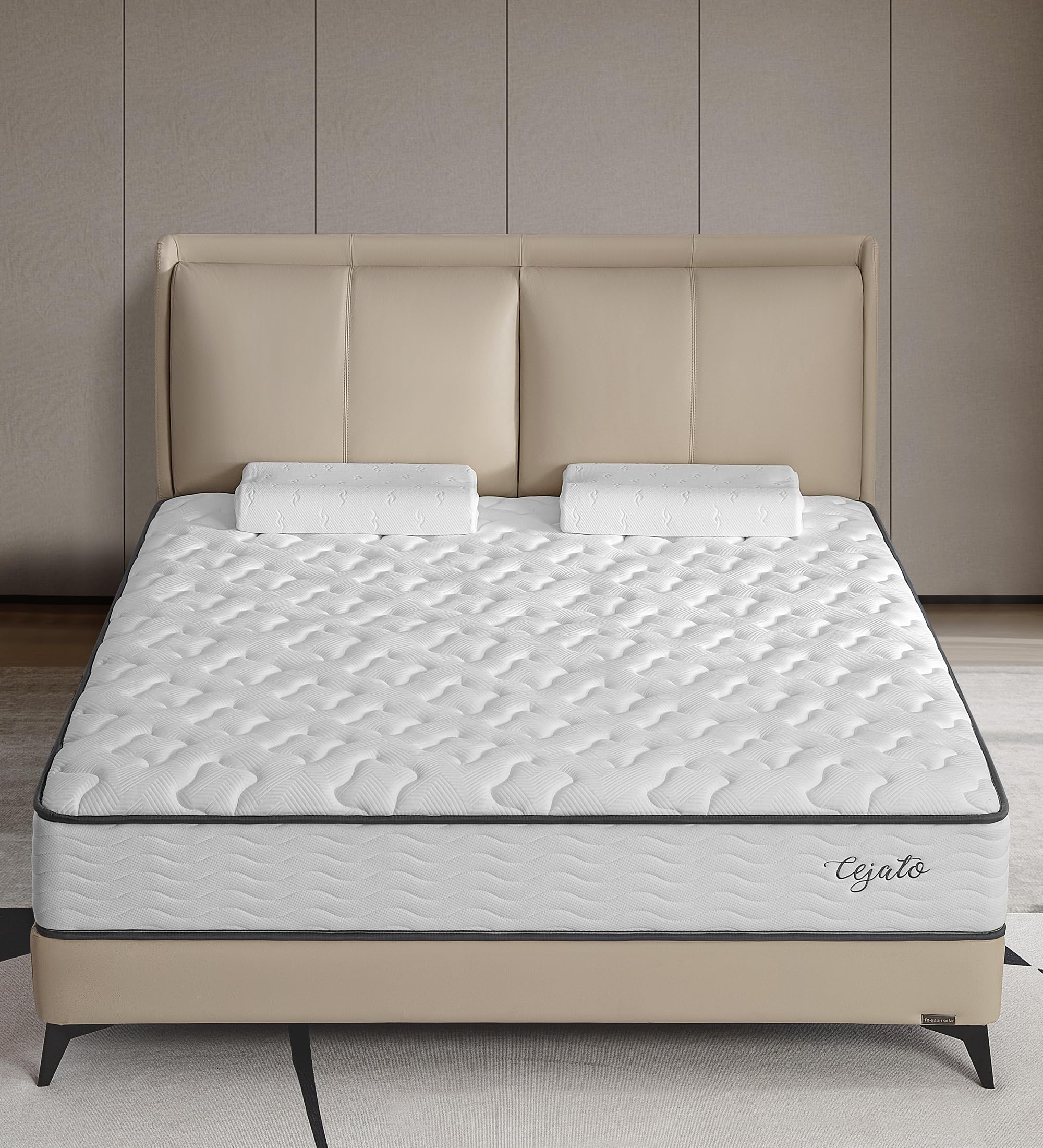 10 Inch Hybrid Full Mattress in a Box - Memory Foam & Pocket Springs for Back Pain Relief - Medium Firm White Mattress, CertiPUR-US Certified - Perfect for Guest Rooms, Dormitories & Apartment Living
