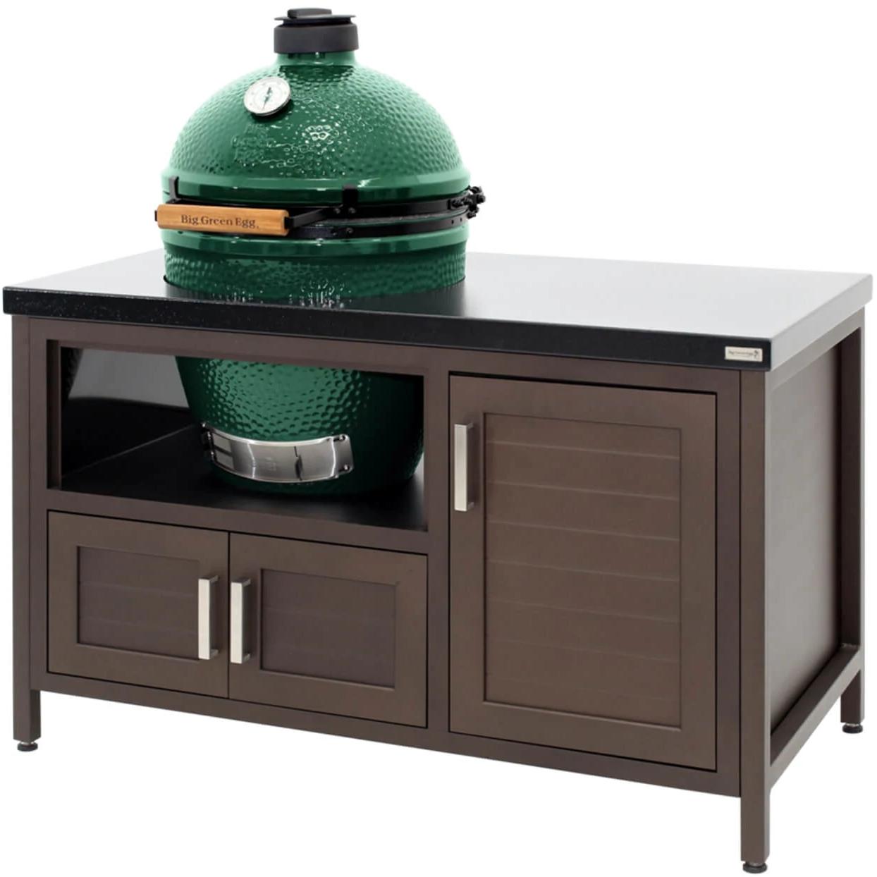 Big Green Egg 53-inch Modern Farmhouse Style Table for XL Egg 127716 - Outdoor BBQ Grill Stand for Patio, Backyard & Garden Cooking