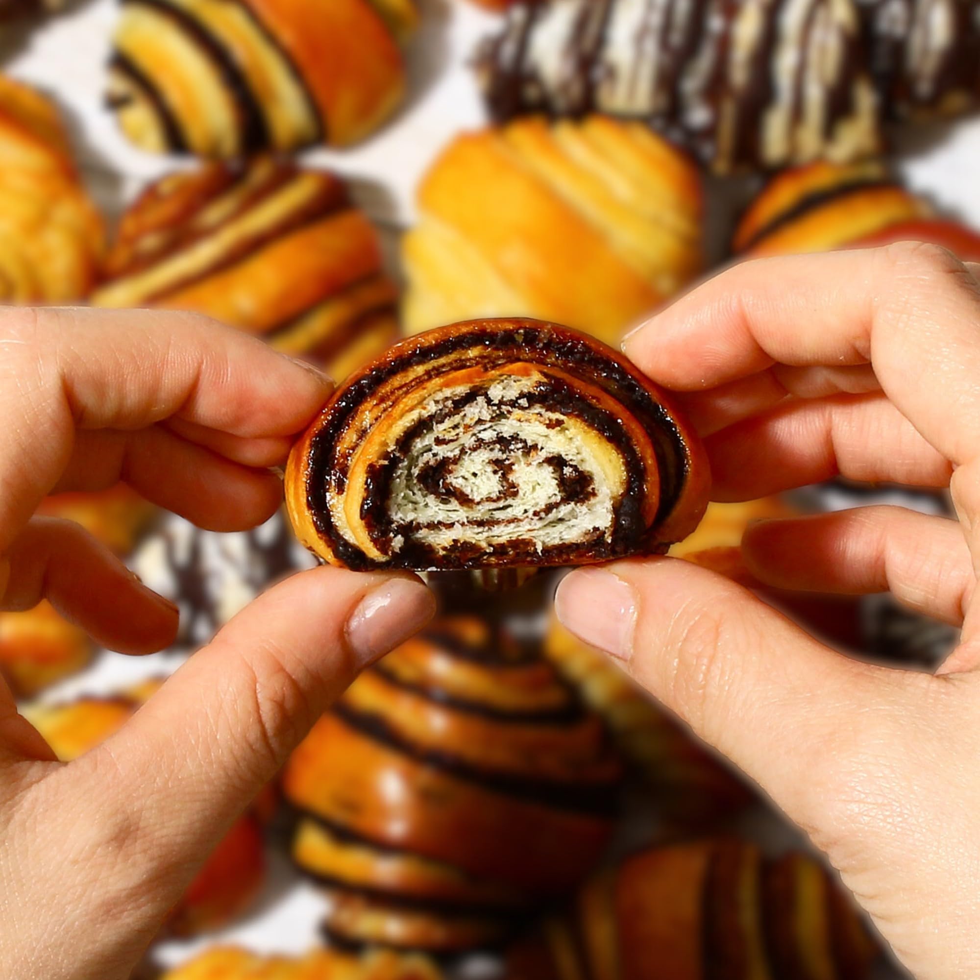 Delicious Rugelach Pastries & Chocolate Babka Bread - Kosher, Dairy & Nut Free Breakfast Pastries | Perfect for Coffee Time, Holiday Parties & Birthday Celebrations | 13 oz Stern's Bakery - Ideal for Brunch, Afternoon Tea & Gift Giving