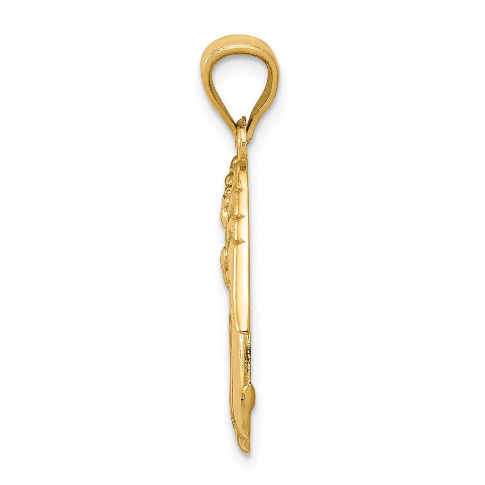14k Yellow Gold Angel Pendant - Elegant Prayer Jewelry for Gifts & Faith