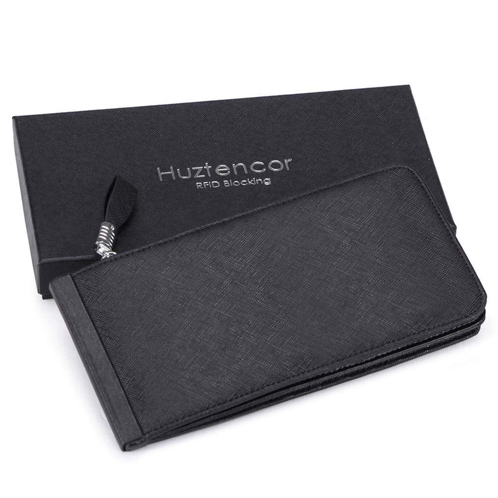 Huztencor Women's Leather RFID Blocking Credit Card Holder Wallet - Slim Card Case Purse for Travel, Business & Everyday Use
