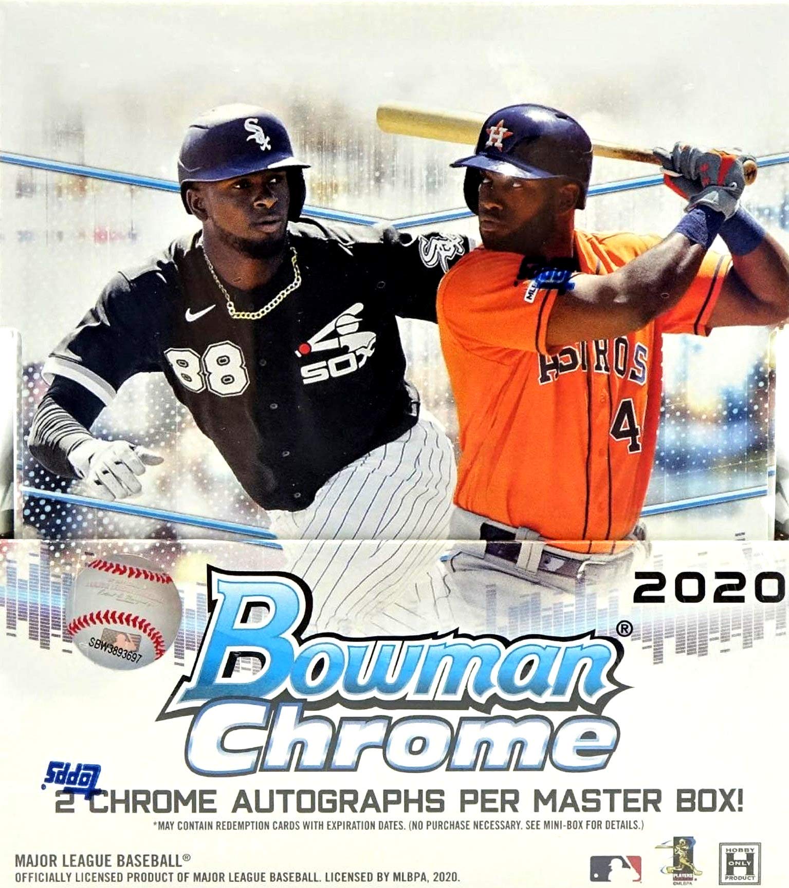 2020 Bowman Chrome MLB Baseball Hobby Box - 12 Packs per Box | Collectible Trading Cards for Baseball Fans & Sports Memorabilia Enthusiasts
