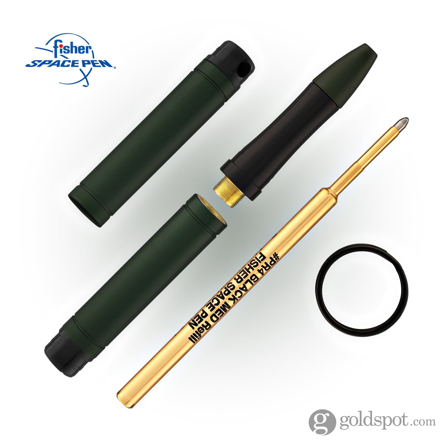 Fisher Space Pen Backpacker Ballpoint Pen - Green Anodized Aluminum Keychain Pen for Outdoor Adventures, Hiking, Camping & Everyday Carry (EDC)