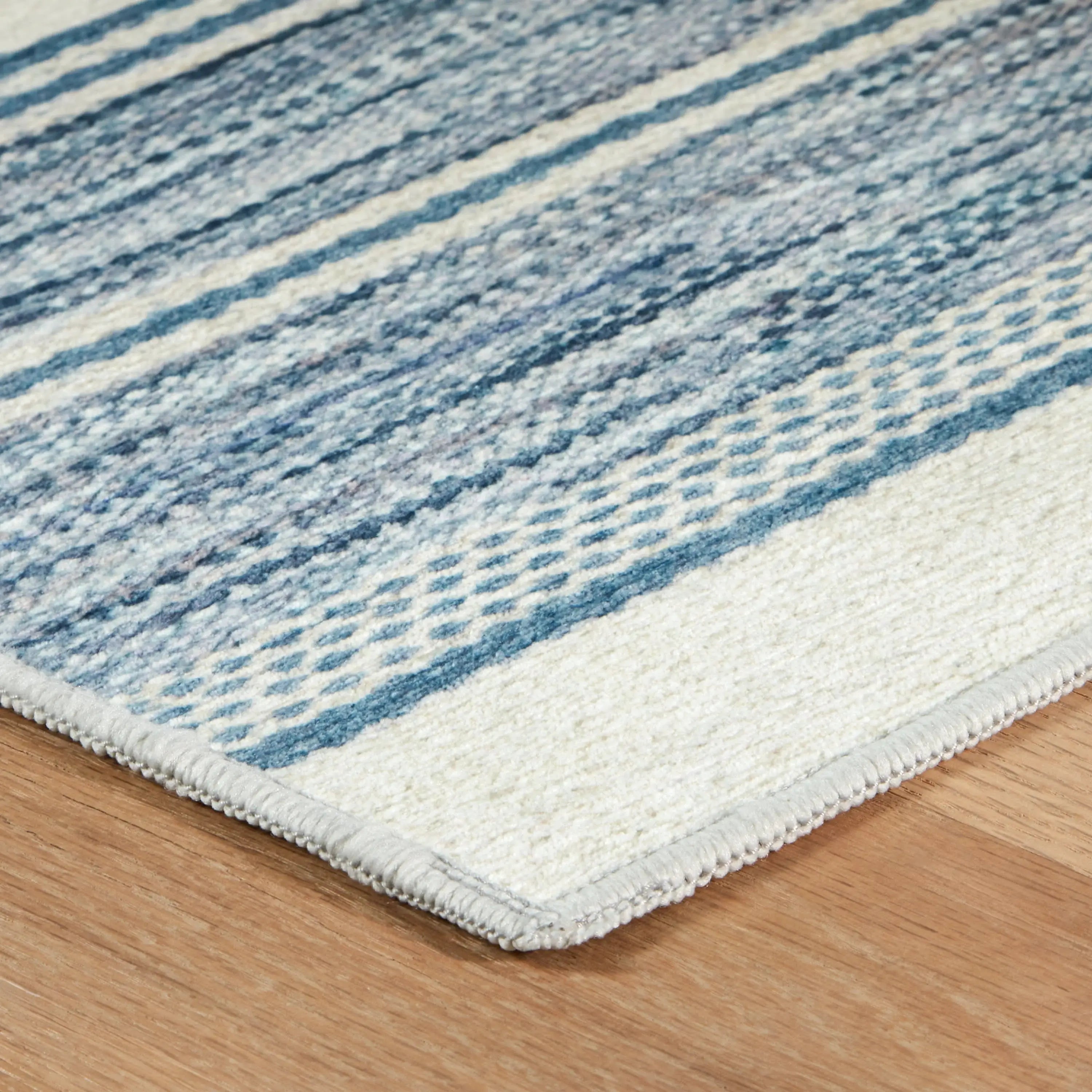 Ellington Striped Washable Area Rug - Soft & Durable for Living Room, Bedroom, or Office - Machine Washable Indoor/Outdoor Carpet