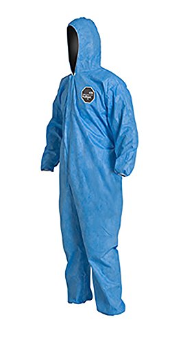 DuPont ProShield 10 PB127S Disposable Protective Coverall with Hood - Blue, Size 4X-Large (Pack of 25) | Standard Fit, Elastic Cuffs & Ankles for Comfort | Ideal for Healthcare, Construction & Hazardous Work Environments